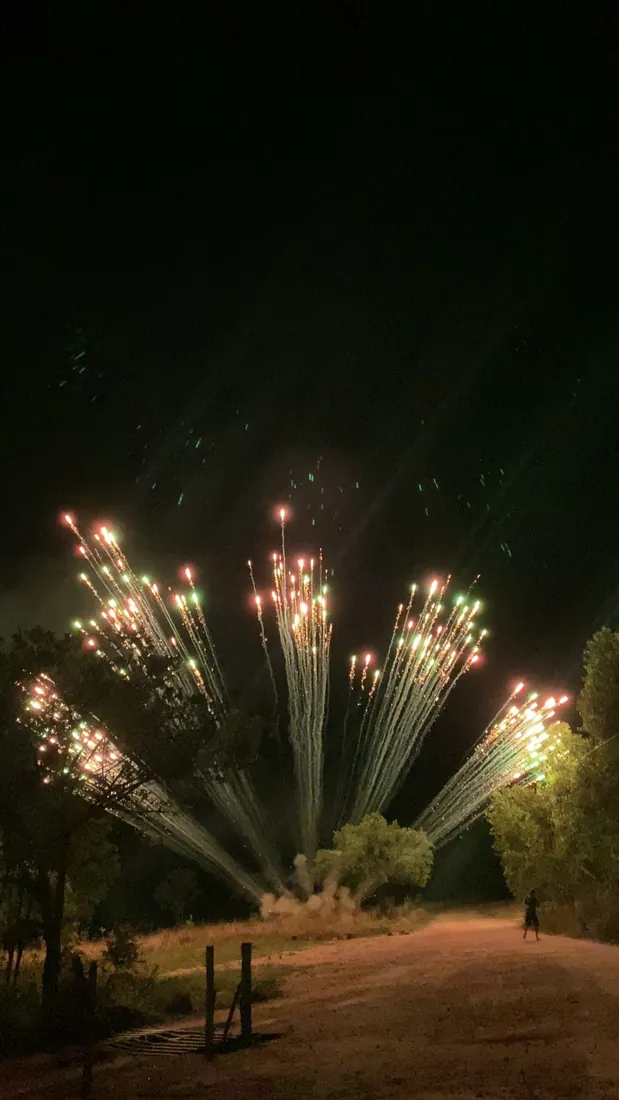 Leque dourado no céu
